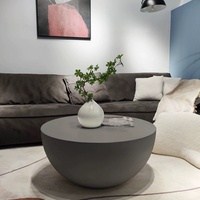 Table basse moderne de luxe ronde en GRC, table d'appoint en fibre de verre pour la maison, l'hôtel ou la chambre, pour le thé, meubles de salon