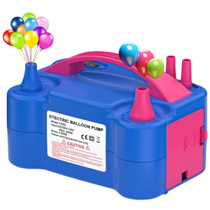Gonfleur de ballons à double buse avec prise US 110-220V, <span class=keywords><strong>pompe</strong></span> à gaz rapide pour mariages, anniversaires, fêtes, indispensable pour le gonflage des ballons - Product Image 1