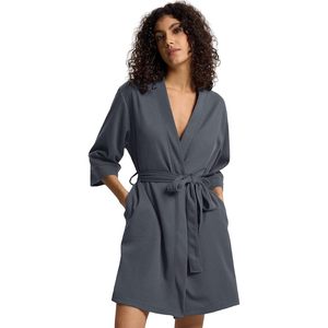 Robe en tricot gaufré pour femmes, kimono court, peignoir à manches 3/4, vêtements de détente doux pour le spa et l'été - Product Image 4