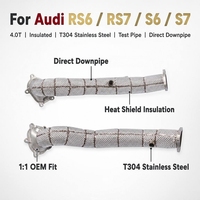 Tuyau d'échappement sport haute performance pour Audi RS6 RS7 S6 S7 4.0T en acier inoxydable T304, collecteur direct, amélioration de puissance pour la course