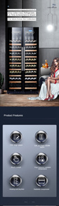 Enfriador de Vino Independiente con Capacidad para 300 Botellas, Refrigerador con Compresor, Gabinete de Doble Zona, Ne-427d, Enfriador de Vino Independiente de Doble Zona - Product Image 3