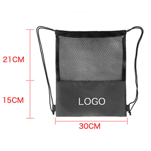 Custom Printed Logo Swimming Gym <strong>Drawstring</strong> <strong>Bags</strong> Sports <strong>Drawstring</strong> Backpack Storage Packaging <strong>Mesh</strong> <strong>Bag</strong> with Clip - Product Image 3