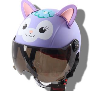 テディベアデザインのキッズハーフフェイスオートバイヘルメット新しい状態 - Product Image 5