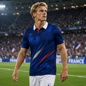 Camiseta de Fútbol de Francia 2026 Personalizada por Sublimación, Nueva Versión Azul para Aficionados, Camiseta de la Selección Nacional para Oficina, Hogar y Fútbol - Product Image 1