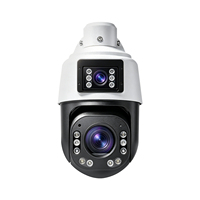 Caméra IP PTZ à double objectif 8MP 4K OEM, zoom optique 20X, caméra de sécurité extérieure IP66 PoE, vision nocturne, détection IA, NVR VMS