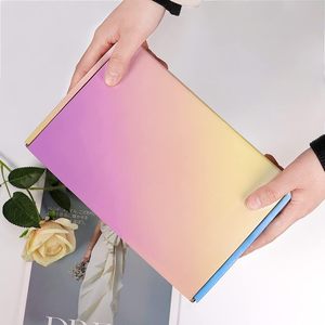 Tùy chỉnh cầu vồng màu hộp bưu phẩm sinh thái thân thiện sóng giấy bao bì 7x5x2 nhỏ vận chuyển hộp với logo - Product Image 4