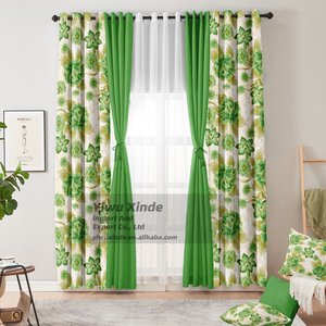 Ensemble de rideaux floraux modernes 10 pièces Décoration intérieure Traitement des fenêtres avec des draperies unies Panneaux transparents Housses de coussin pour la chambre à coucher - Product Image 6
