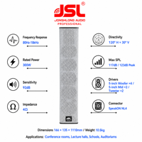 Enceinte colonne de sonorisation professionnelle JSL haute puissance, enceinte passive à 2 voies pour salle de conférence