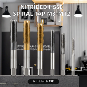 Tarauds à pointe spirale HSSE nitridés M3 <span class=keywords><strong>M4</strong></span> M5 M6 M8 M10 M12 pour alliage d'aluminium SENSPARK – Plusieurs tailles disponibles - Product Image 2