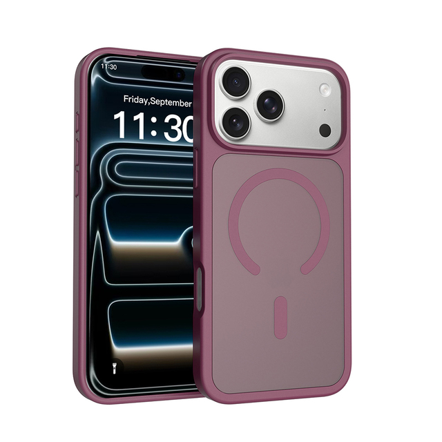 Matte Frosted Magnetic Ring TPU+PC Phone Case for 18 Pro/Pro Max Military-Grade Protection Shockproof Camera Protection