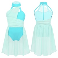 Costume de Ballet sans manches en mousseline de soie pour enfant, robe de danse contemporain, nordique et moderne, avec cage, dos nu,
