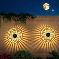 Lampes solaires de chemin IP44, petit modèle, blanc chaud, avec batterie incluse, style Art Déco, LED pour jardin extérieur et aménagement paysager