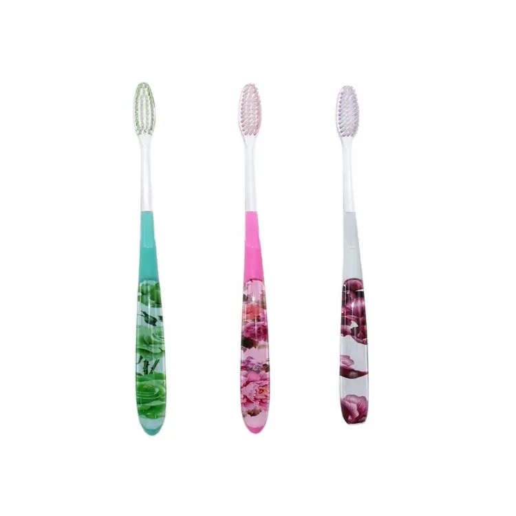 Fournisseur de brosses à dents joli manche ps transparent brosse à dents manuelle 2023 spécial nouveau design brosse à dents adulte