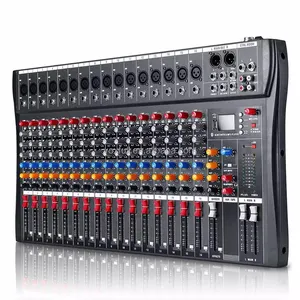 Voxfull-Mezclador de sistema de sonido para Dj, controlador de mezclador de sonido, potencia profesional, USB, Audio, 16 canales