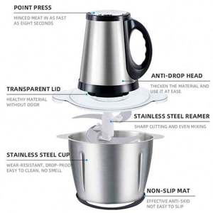 Hachoirs à viande bon marché Trancheuses Petit mélangeur Heavy Duty Ménage Maison Acier inoxydable Hachoir électrique 2l 3l Hachoir à viande Machine - Product Image 5