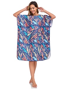 Custom Logo Surf <b>Changing</b> Towel Swim <b>Robe</b> with Pocket Microfiber Suede <b>Beach</b> Towel Hoodie - Product Image 3