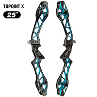 Topint busur anak panah terbalik, Topoint X-25 aluminium CNC 6061 T6 busur panahan Riser warna ganda Semua ILF RH dan LH
