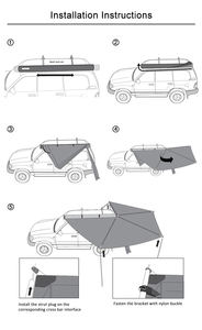 Offre Spéciale haute qualité universel 270 degrés tout-terrain Camping voiture <span class=keywords><strong>tente</strong></span> <span class=keywords><strong>de</strong></span> <span class=keywords><strong>toit</strong></span> pour Jeep Ford Toyota Nissan Mitsubishi Dodge - Product Image 2