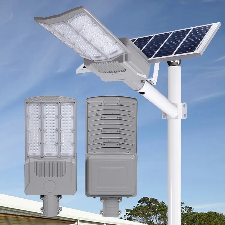 Luz de rua LED solar IP65 ABS 100watt 150watt para uso externo de poupança de energia por atacado do fabricante da China