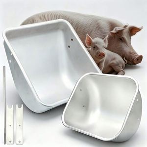 Heavy Duty Stainless Steel Pig Feeder <strong>Trough</strong> Sow Feed Bowl for Gestation Crate Farrowing Pen Finishing Pig Feeding Equipment - Product Image 6