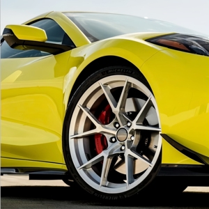Rines SHIN Forjados en Plata Pulida con Diseño en Y, Ligeros y Cóncavos, de 17-24 Pulgadas, 5x120, para Corvette C8 Z06, Ford Mustang GT, Autos de Alto Rendimiento - Product Image 3
