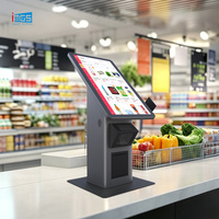 Kiosque de commande automatique à écran tactile vertical de 21,5 pouces, terminal de point de vente Windows, scanner, imprimante pour restaurant, commerce de détail, pharmacie