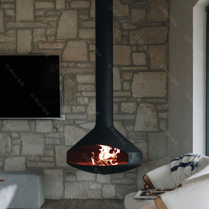 Crociera personalizzabile dimensione del condotto di scarico completamente protetto moderna decorazione di riscaldamento cornice interna sospesa <span class=keywords><strong>camino</strong></span> Gas - Product Image 3
