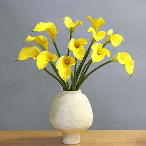 Fleur artificielle de lys calla en PVC souple, tige moyenne longue, décoration d'intérieur - Product Image 5