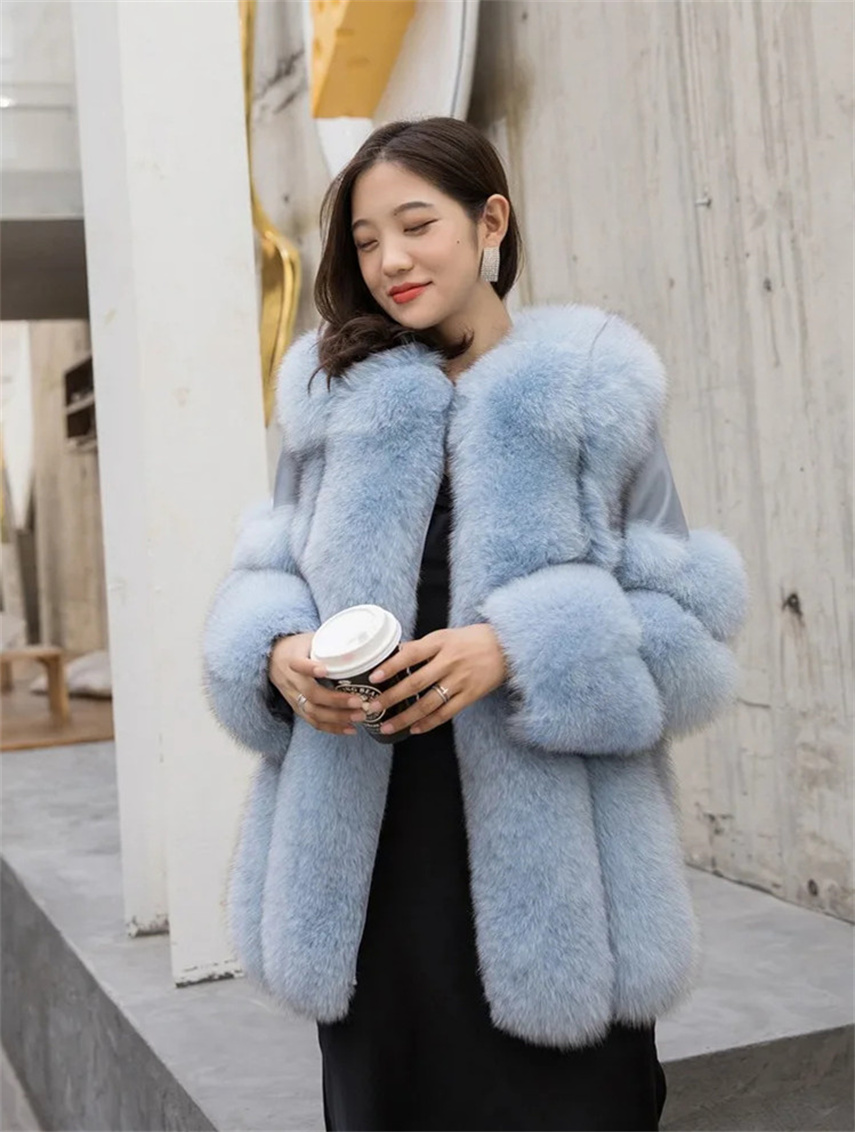 Saga Blue Fox Fur Coats - Luxury & Warmth for Women