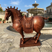 Sculpture de cheval en bronze sur mesure - Fabrication artisanale par moulage à la cire perdue, taille entièrement personnalisable, patine, pose, marque Xinyesheng, Hebei