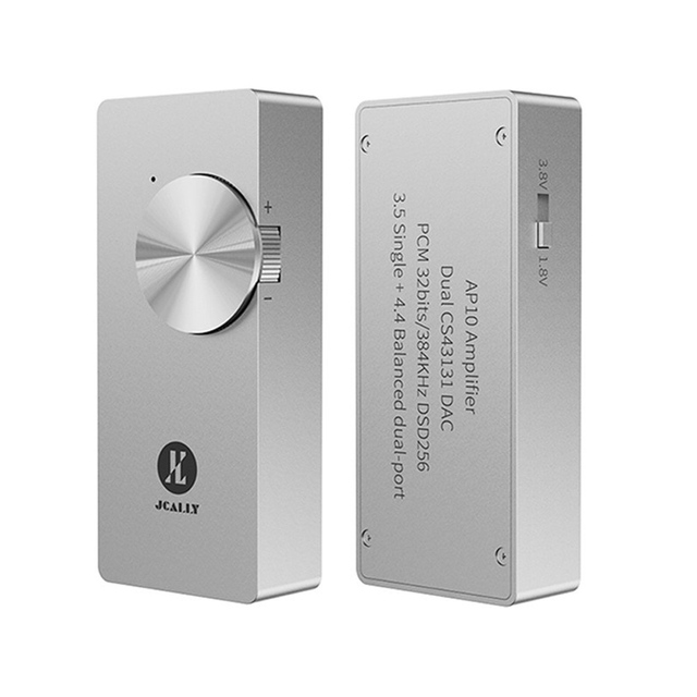 JCALLY AP10 Dual CS43131 32bit/384kHz DSD256 3.5mm/4.4mm DAC Headphone Amplifier Portable DAC Amplifier