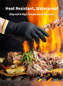 Gants en nitrile noirs jetables de qualité supérieure, résistants aux produits chimiques, à texture diamantée, 8 mil, 10 mil, pour mécaniciens, sécurité au travail, boîte de 100 pièces - Product Image 4
