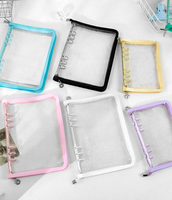 M5 Macaron Ring Lose blatt Planer Shell Double School Supplies Großhandel M5 PVC Card Book Journal Binder Cover