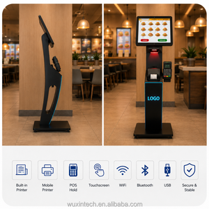 Kiosque de restauration rapide WUXIN, borne de paiement automatique à écran tactile, équipé d'un lecteur de code QR/imprimante thermique 80 mm - Product Image 2