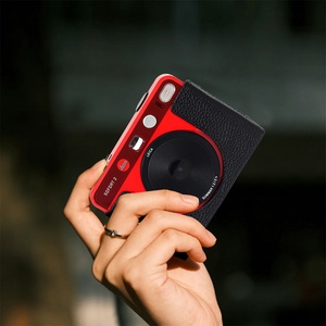 Funda de cuero genuino para cámara <span class=keywords><strong>Leica</strong></span> Sofort 2, funda protectora para almacenamiento de fotos instantáneas, bolsa para cámara digital, accesorio de viaje para instax - Product Image 2