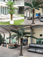 Gros personnalisé hauteur haute 4m palmier artificiel grand faux palmier dattier Dubai Tropical faux palmiers