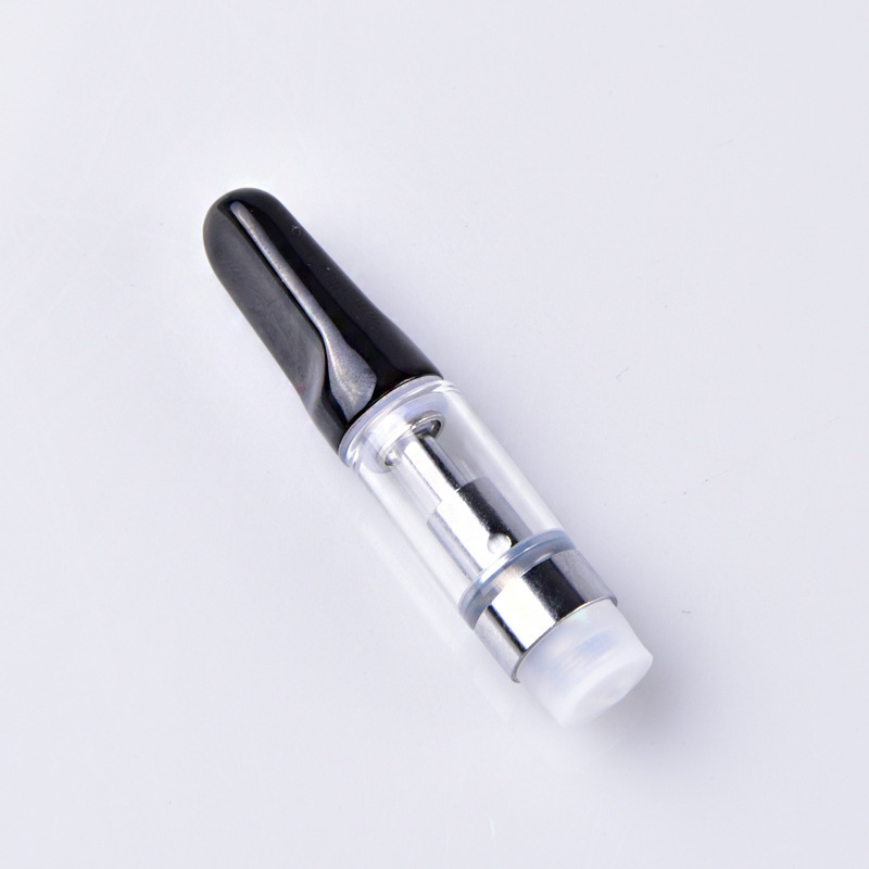 Custom logo CBD Vaporizer Cartridge Ceramic Mouthpiece 510 Thread 0.5ml 1ml Leak Proof CBD Oil Cartridge