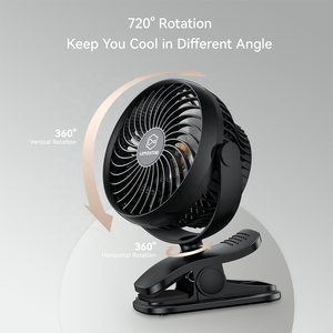 Ventilador de Clip Portátil de 4 Pulgadas con Batería Seca, 3 en 1, de Escritorio, con Clip y Soporte de Pared, Pequeño Ventilador de Aroma con Rotación de <span class=keywords><strong>360</strong></span> Grados - Product Image 4