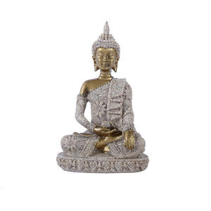 Statue décorative <span class=keywords><strong>en</strong></span> résine pour maison de dieu <span class=keywords><strong>bouddha</strong></span> d'<span class=keywords><strong>or</strong></span> noir, prête à être expédiée <span class=keywords><strong>en</strong></span> asie thaïlande - Product Image 1