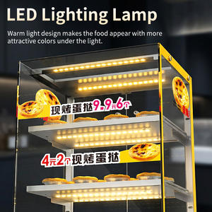 Vitrina Calefactada de Múltiples Niveles con Iluminación para Mantener Calientes las Tartas de Huevo en una Panadería. - Product Image 2