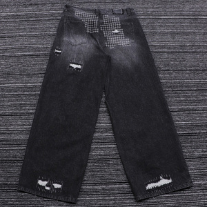 <span class=keywords><strong>Pantalones</strong></span> vaqueros de hombre de talla grande, estilo urbano, holgados, de pierna ancha, con agujeros <span class=keywords><strong>rotos</strong></span>, estilo baggy - Product Image 5