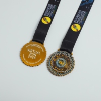 Médailles Métalliques Personnalisées 3D Rondes en Bronze Antique avec Émail Souple, Médaille de Finisseur de Marathon Sportif avec Ruban Personnalisé