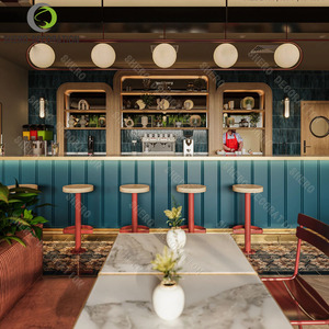 Escaparate de exhibición de comida elegante de suministro de accesorios de tienda personalizable para decoración de interiores de restaurante - Product Image 4