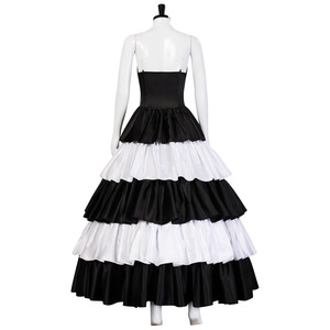 <span class=keywords><strong>Costume</strong></span> <span class=keywords><strong>da</strong></span> Principessa <span class=keywords><strong>Pirata</strong></span> per <span class=keywords><strong>Donna</strong></span> Adulta, Abito Bianco e Nero con Cappello per Halloween AOKG-008 - Product Image 3