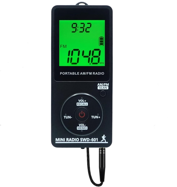 Am Fm 2 Band Digital Pocket Radios Receiver With Earphone Jack Portable Mini Radio