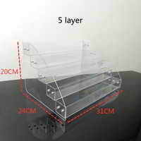 Présentoir de bureau Transparent en acrylique à 2 /5/7 couches, présentoir en acrylique en forme d'échelle de comptoir pour magasin de lunettes de soleil