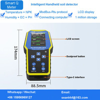 Détecteur de sol intelligent capteur compteur de vitesse des nutriments du sol température + humidité + EC + PH + NPK détecteur de stockage affichage sur le terrain