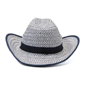 Wholesale Custom Logo Cowboy Straw <b>Hat</b> - Breathable Woven <b>Western</b> Sun <b>Hat</b> with Ribbon - Product Image 5