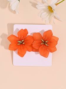 Pendientes de Pétalos Grandes 3D Super Fairy, Joyería de Flores Hecha a Mano para el Verano - Product Image 3