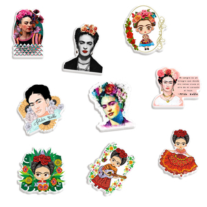 Résine plate en forme de fille mexicaine avec motif W pour bracelet, broche, nœud pour cheveux, porte-clés, badge, bricolage, coque de téléphone - Product Image 5